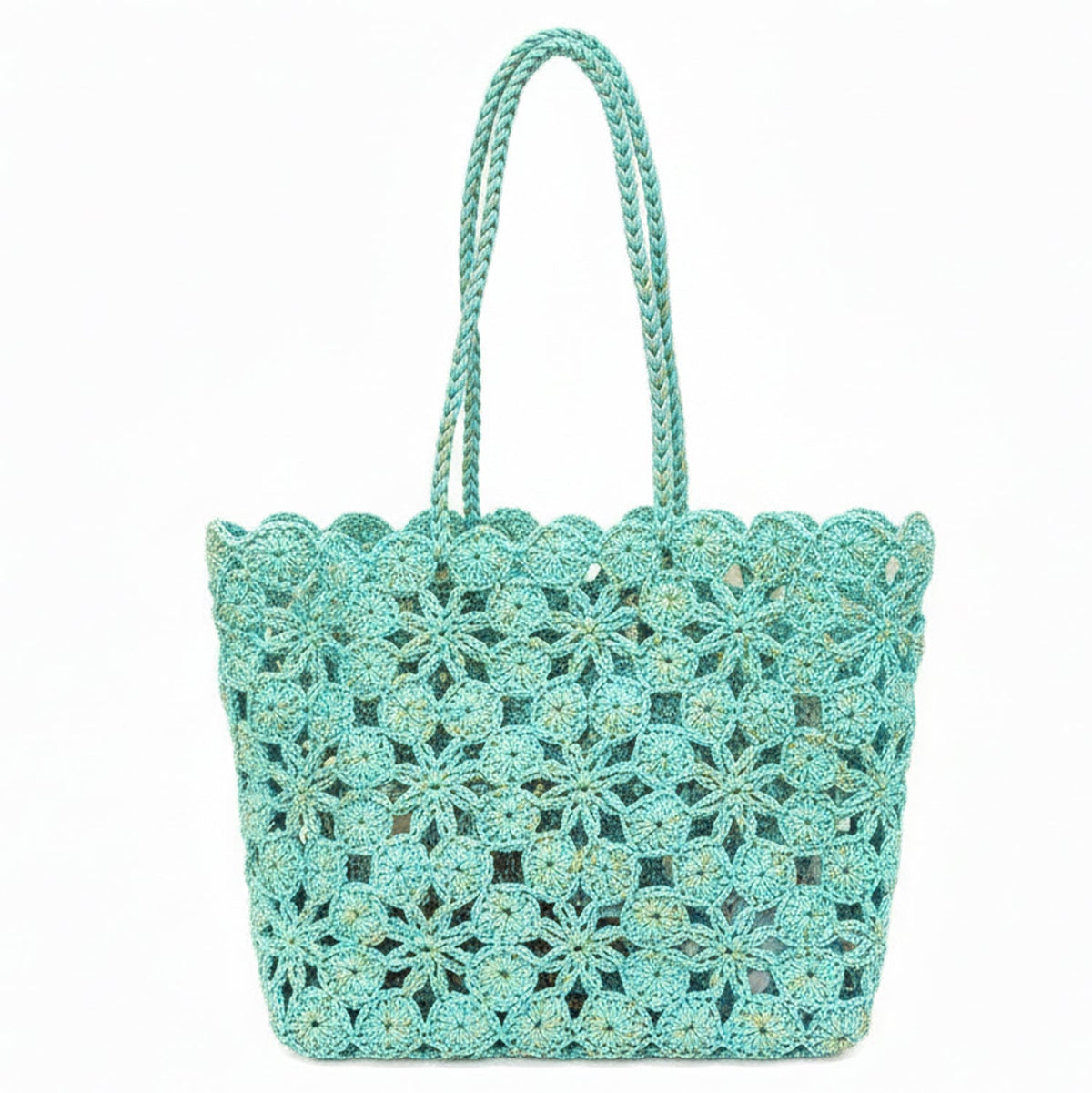 Tote Corallo Crochet - Green Aegean