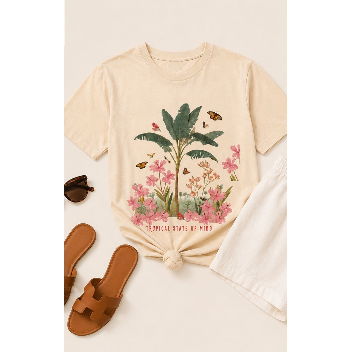 TShirt - Tropical State of Mind - Cream