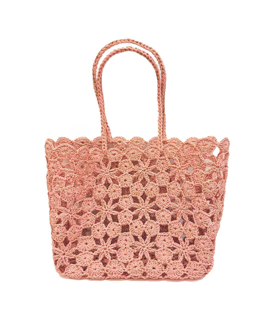 Crochet Tote Corallo - Pink Coral