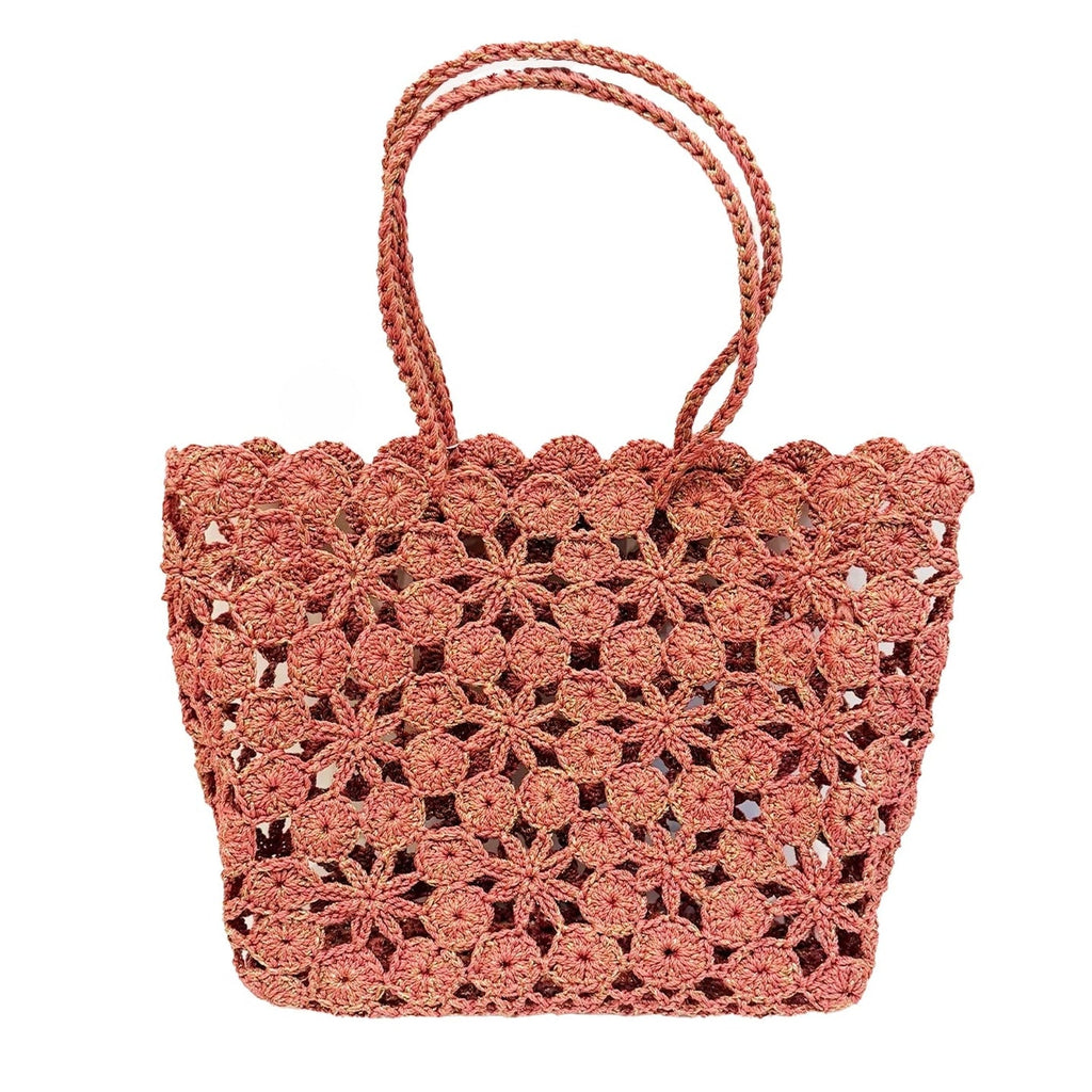 Tote Corallo Crochet - Pink Rose