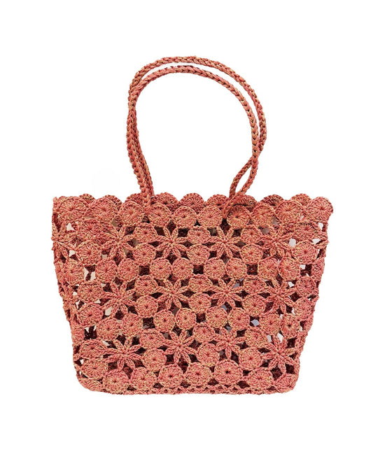 Crochet Tote Corallo - Pink Rose