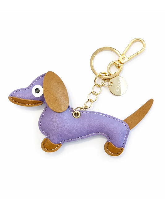 Dachshund Keychain Purple