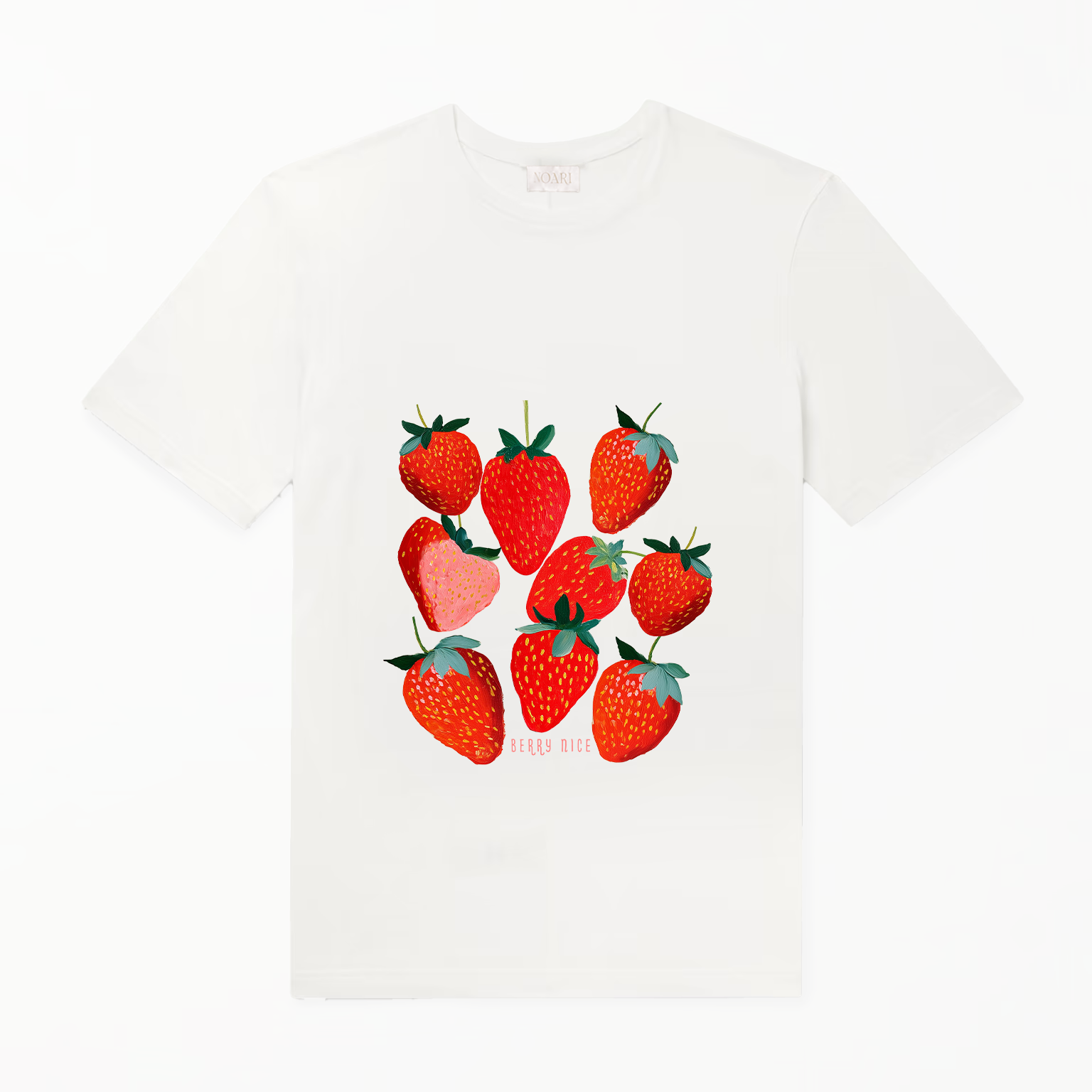 TShirt - Strawberries Berry Cute - White