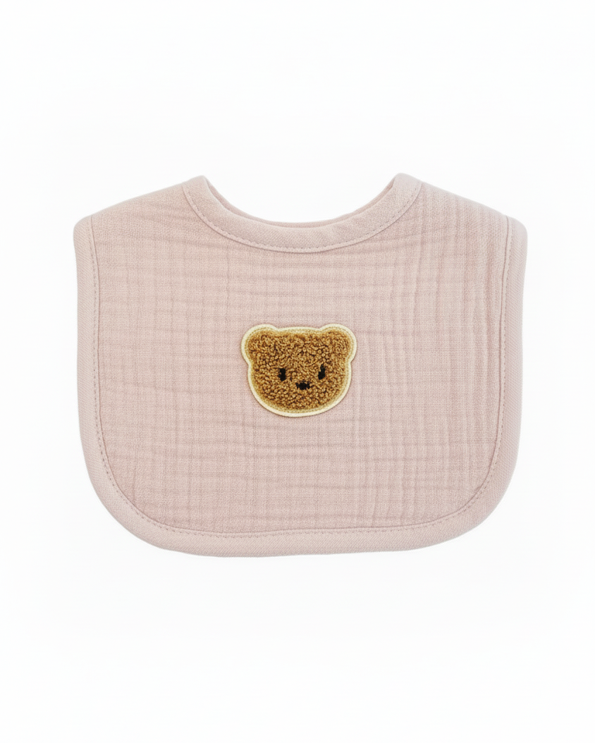 Teddy Bib - Dusty Pink