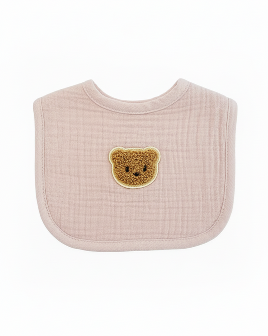 Teddy Bib - Dusty Pink